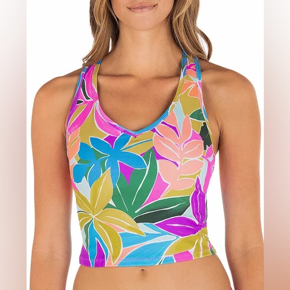 Hurley Max Isla Racerback Tankini in Violet (XS)